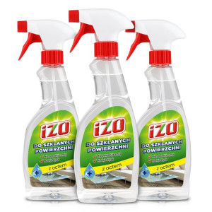 IZO Płyn do Mycia Szyb z Octem z Alkoholem 3x500ml