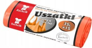 Worki na śmieci 35l uszatki Kuchcik 15szt. s.mocne