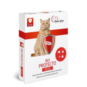 OVER ZOO Obroża bio protecto plus kot 35cm