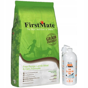 Karma dla psa FIRSTMATE LAMB 11,4kg + olej BRIT 1l
