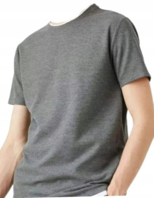 Koszulka grafitowa gładka T-shirt męski r.2XL