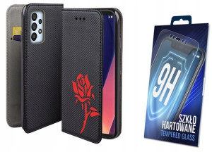 Etui Z Klapką Do Samsung Galaxy A53 5g Róża +szkło