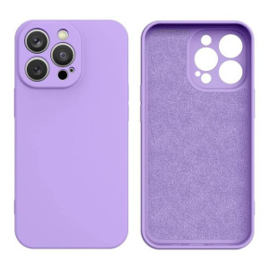 Silicone case etui Samsung Galaxy A12 silikonowy pokrowiec fioletowe