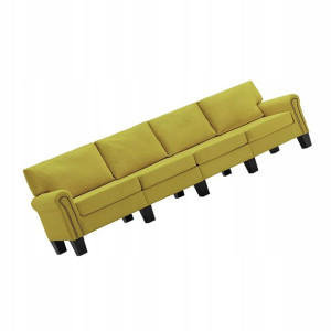 Luksusowa Czteroosobowa Sofa Loftowa ===== Zielona