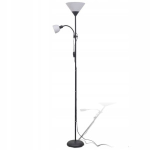 Lampa Podłogowa Do Sypialni Z Włącznikiem = Czarna