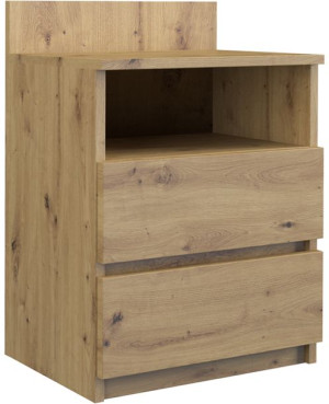Szafka Nocna 2 Szuflady Komoda - Dąb Artisan