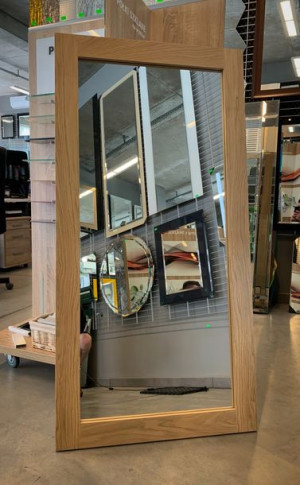 Lustro Wiszące w Dębowej Ramie PREMIUM - 140x80