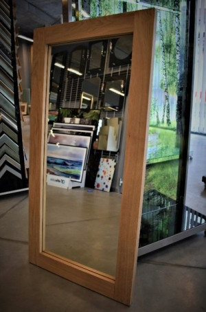 Lustro Wiszące w Dębowej Ramie PREMIUM - 140x70