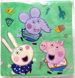 Dwuwarstwowe serwetki Świnka Peppa 30 szt. 33x33cm