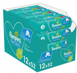 Pampers Chusteczki fresh clean 12 x 52 szt
