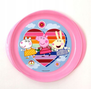 Talerzyk Świnka Peppa 20 cm. Różowy