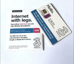 Three UK Angielski Starter Karta SIM Card Prepaid + 9.70 GBP