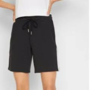 Bonprix Czarne Spodenki Sportowe Szorty Z Lampasami Troczki 44-46 939458