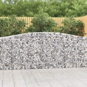 Kosze gabionowe, 20 szt, 400x30x100/120cm, galwani