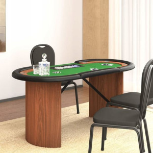 Stół pokerowy dla 10 os., taca na żetony, zielony,