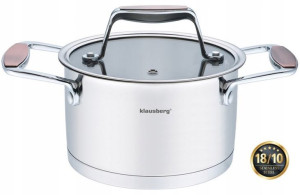 GARNEK 1,8 L POKRYWKĄ 16 cm INDUKCJA gaz Klausberg