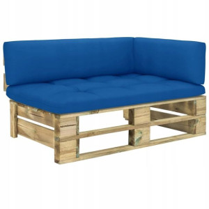 Ogrodowa sofa narożna z palet, impregnowane drewno