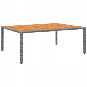 Stół ogrodowy, 200x150x75 cm, akacja i rattan PE,