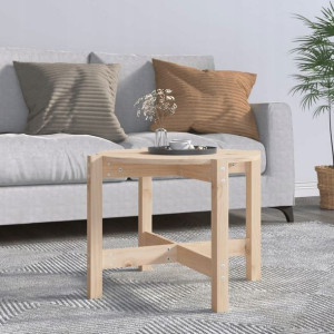 Stolik kawowy, Ø 62,5x45 cm, lite drewno sosnowe L