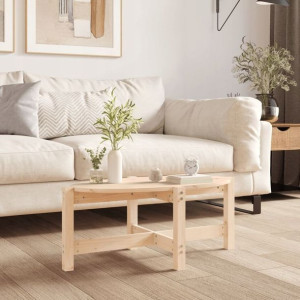 Stolik kawowy, 87x48x35 cm, lite drewno sosnowe Lu