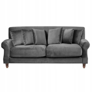 Sofa 3-osobowa Welurowa Szara Eike Lumarko!