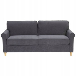 Sofa 3-osobowa Welurowa Szara Ronneby Lumarko!