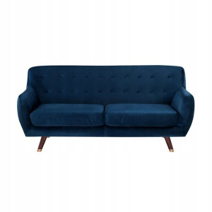 Sofa 3-osobowa Welurowa Niebieska Bodo Lumarko!