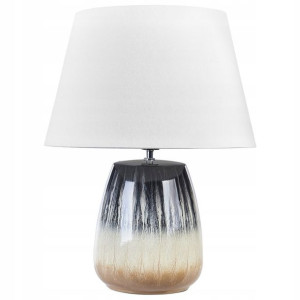 Lampa stołowa ceramiczna szaro-beżowa CIDRA Lumark