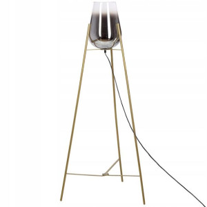 Lampa podłogowa metalowa złota MENA Lumarko!
