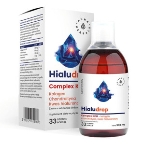 AURA HERBALS Hialudrop KCH Kolagen Chondroityna Kwas Hialuronowy 500ml