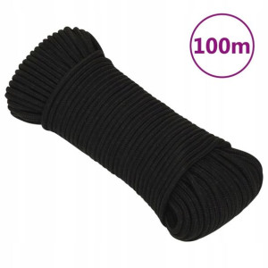 LinKa robocza, czarna, 3 mm, 100 m, poliester Luma