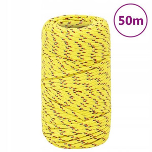Linka żeglarska, żółta, 2 mm, 50 m, polipropylen L