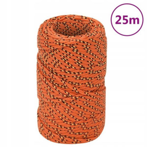 Linka żeglarska, pomarańczowa, 2 mm, 25 m, polipro