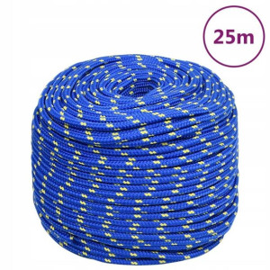 Linka żeglarska, niebieska, 10 mm, 25 m, polipropy