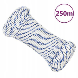 Linka żeglarska, biała, 3 mm, 250 m, polipropylen