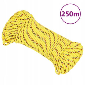 Linka żeglarska, żółta, 4 mm, 250 m, polipropylen