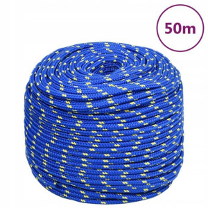 Linka żeglarska, niebieska, 8 mm, 50 m, polipropyl