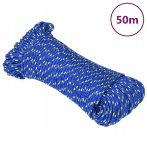 Linka żeglarska, niebieska, 3 mm, 50 m, polipropyl