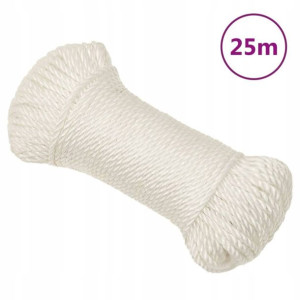 Linka robocza, biała, 3 mm, 25 m, polipropylen Lum