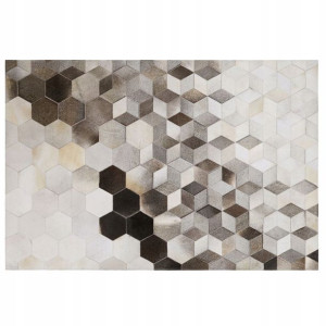 Dywan Patchwork Skórzany 160 X 230 Cm Szary Sason!