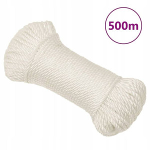 Linka robocza, biała, 3 mm, 500 m, polipropylen Lu