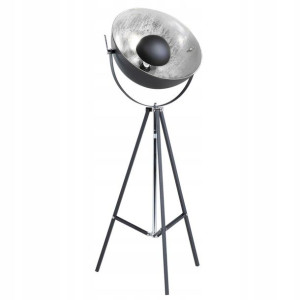 Lampa Stojąca Metalowa Czarno-srebrna Thames Ii! L