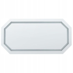 Lustro ścienne LED 120 x 60 cm srebrne LOCMARIAQUE