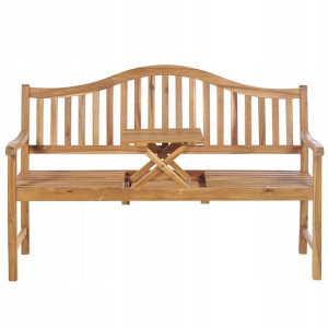 Ławka Ogrodowa 150 Cm Drewniana Z Rozkładanym Stol