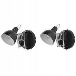 Zestaw 2 lamp ściennych czarny HARRINGTON! Lumarko