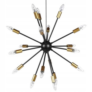 Lampa wisząca 18-punktowa metalowa czarna MAGUSE!
