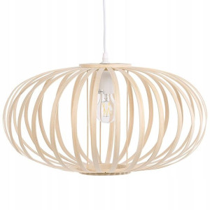 Lampa Wisząca Bambusowa Jasne Drewno Havel! Lumark
