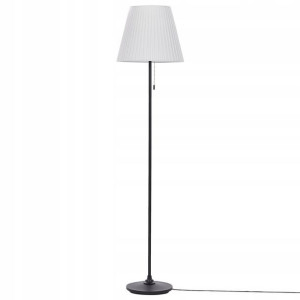 Lampa Podłogowa Metalowa Czarno-biała Torysa! Luma