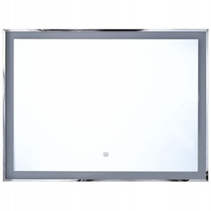 Lustro Ścienne Led 90 X 70 Cm Srebrne Argens! Luma