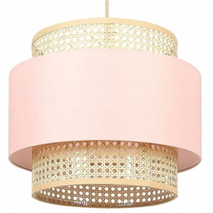 Lampa wisząca naturalna z różowym YUMURI! Lumarko!